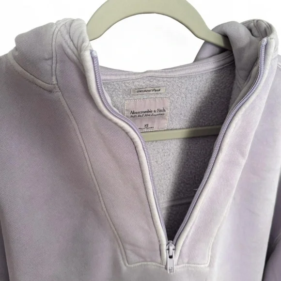 Abercrombie & Fitch Half Zip Lavender Hoodie - Picture 9 of 9